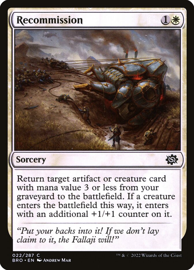 Recommission – The Brothers' War [BRO] – English – #22