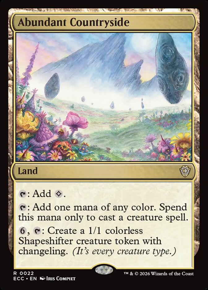 Abundant Countryside – Lorwyn Eclipsed Commander [ECC] – English – #22