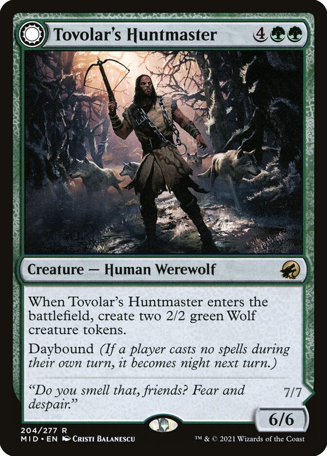 Tovolar's Huntmaster // Tovolar's Packleader – Innistrad: Midnight Hunt [MID] – English – #204