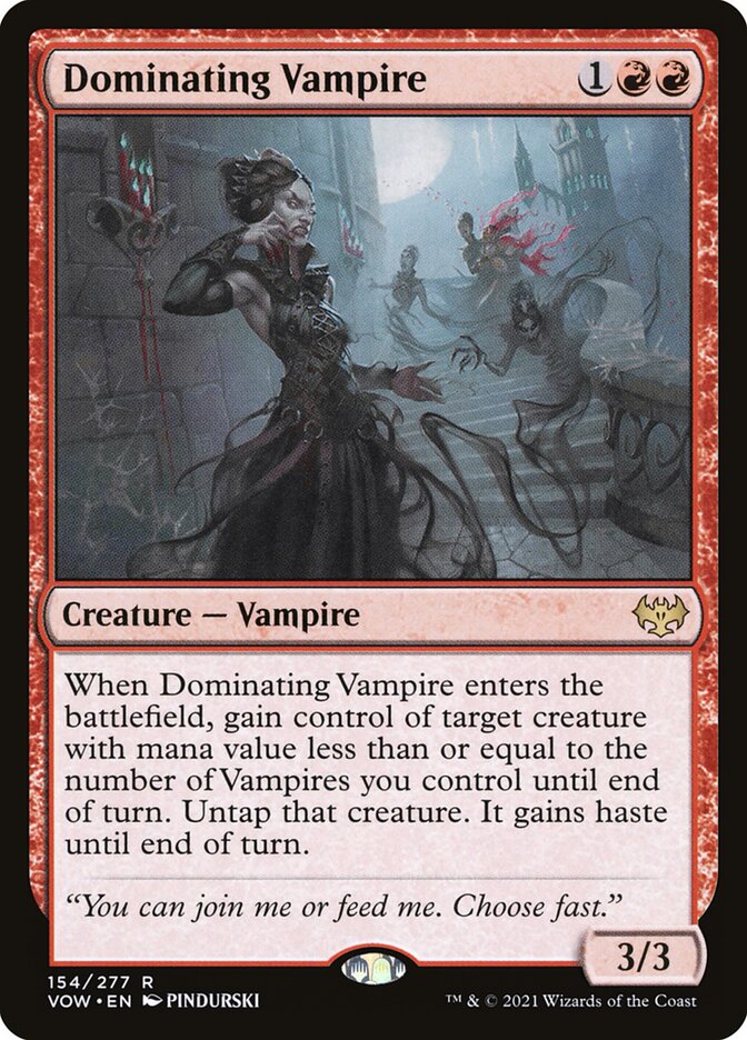 Dominating Vampire – Innistrad: Crimson Vow [VOW] – English – #154