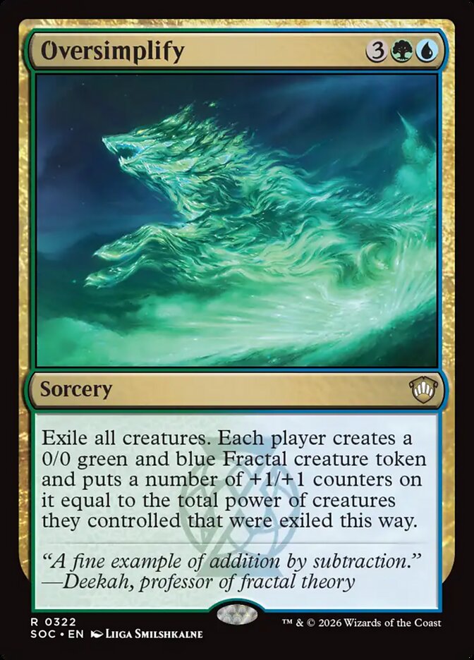 Oversimplify – Secrets of Strixhaven Commander [SOC] – English – #322