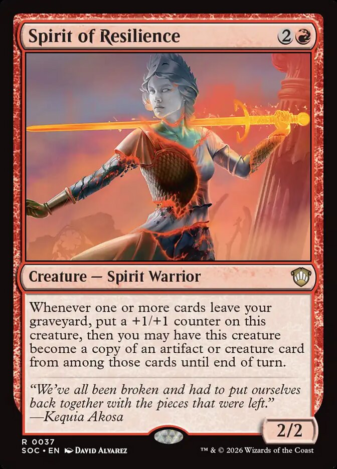 Spirit of Resilience – Secrets of Strixhaven Commander [SOC] – English – #37