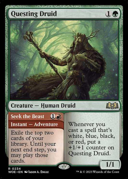 Questing Druid // Seek the Beast – Wilds of Eldraine [WOE] – English – #234