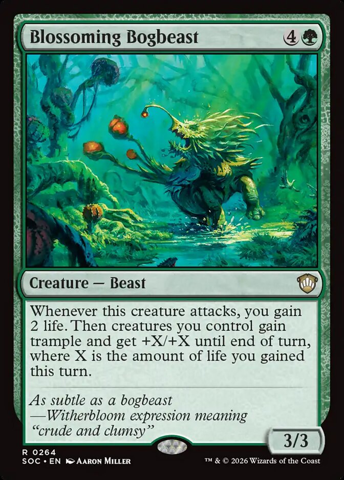 Blossoming Bogbeast – Secrets of Strixhaven Commander [SOC] – English – #264