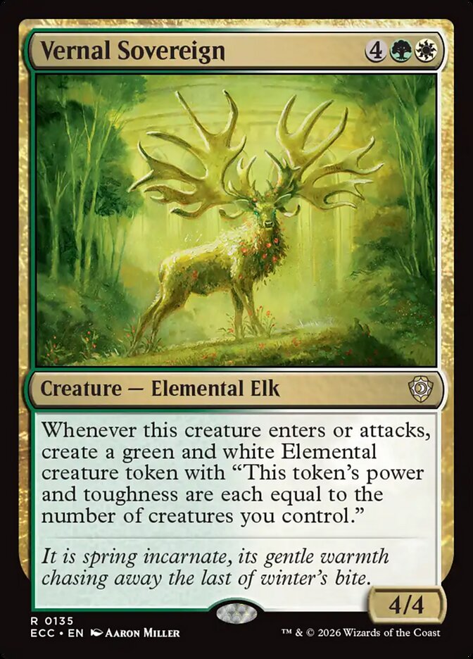 Vernal Sovereign – Lorwyn Eclipsed Commander [ECC] – English – #135
