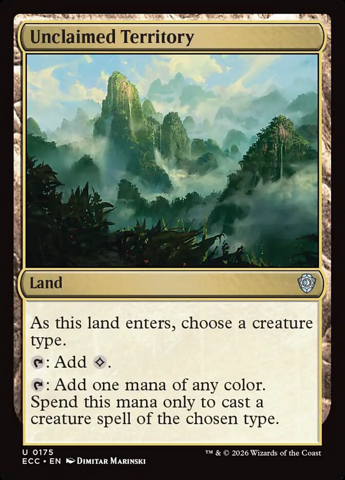 Unclaimed Territory – Lorwyn Eclipsed Commander [ECC] – English – #175