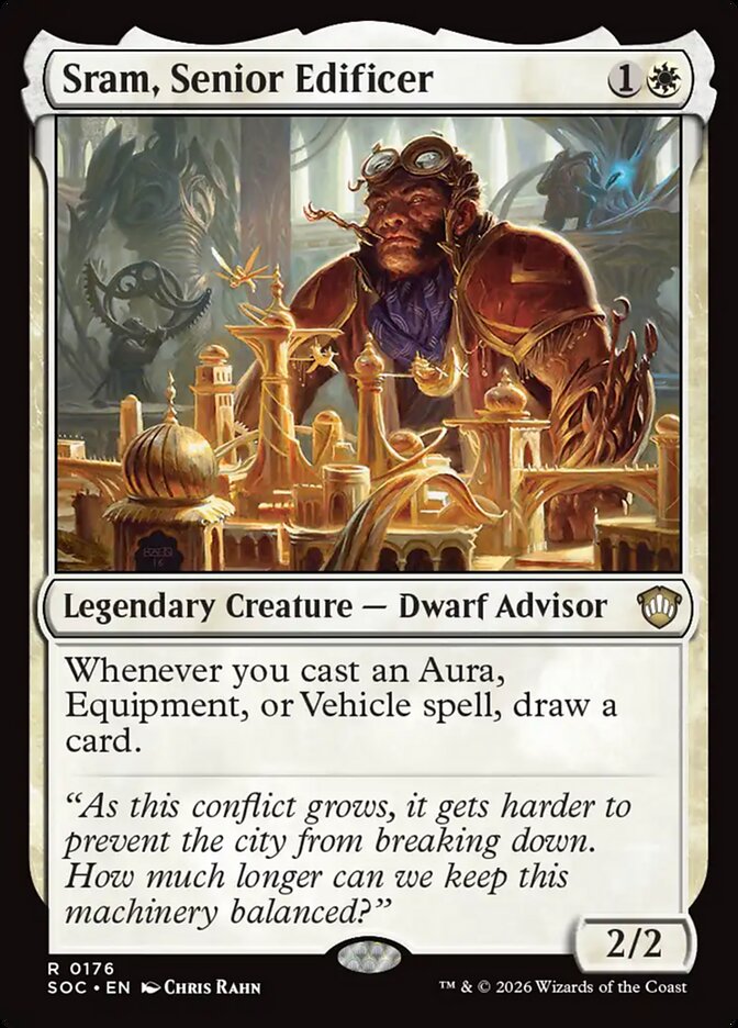 Sram, Senior Edificer – Secrets of Strixhaven Commander [SOC] – English – #176
