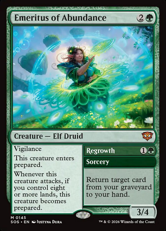 Emeritus of Abundance // Regrowth – Secrets of Strixhaven [SOS] – English – #145
