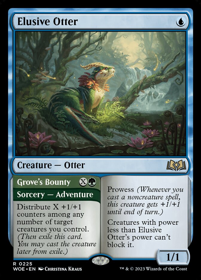 Elusive Otter // Grove's Bounty – Wilds of Eldraine [WOE] – English – #225