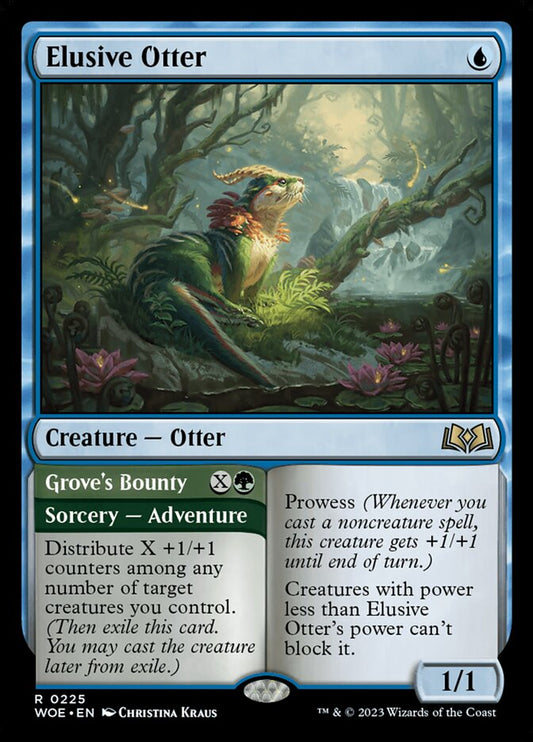 Elusive Otter // Grove's Bounty – Wilds of Eldraine [WOE] – English – #225