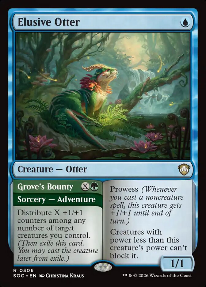 Elusive Otter // Grove's Bounty – Secrets of Strixhaven Commander [SOC] – English – #306