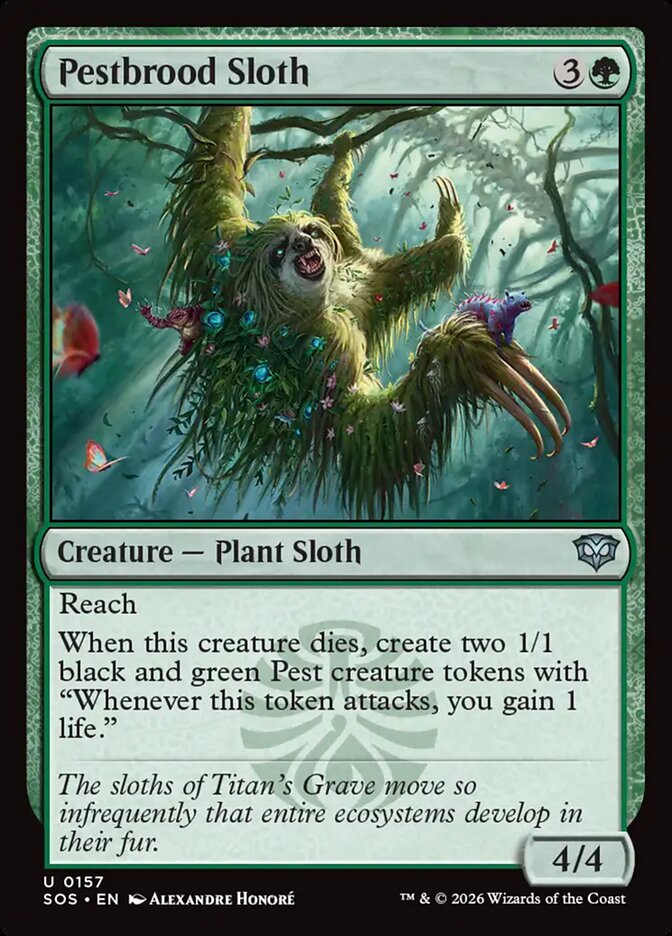 Pestbrood Sloth – Secrets of Strixhaven [SOS] – English – #157