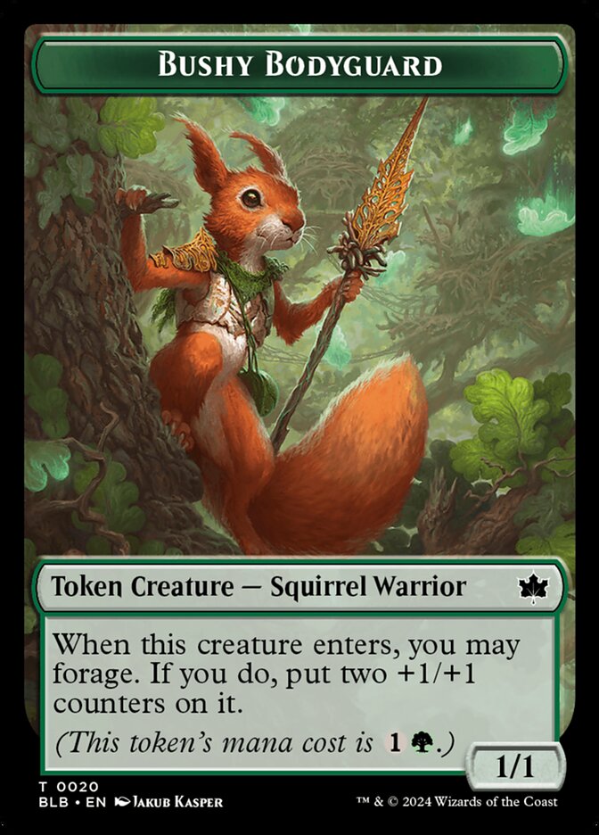 Bushy Bodyguard – Bloomburrow Tokens [TBLB] – English – #20