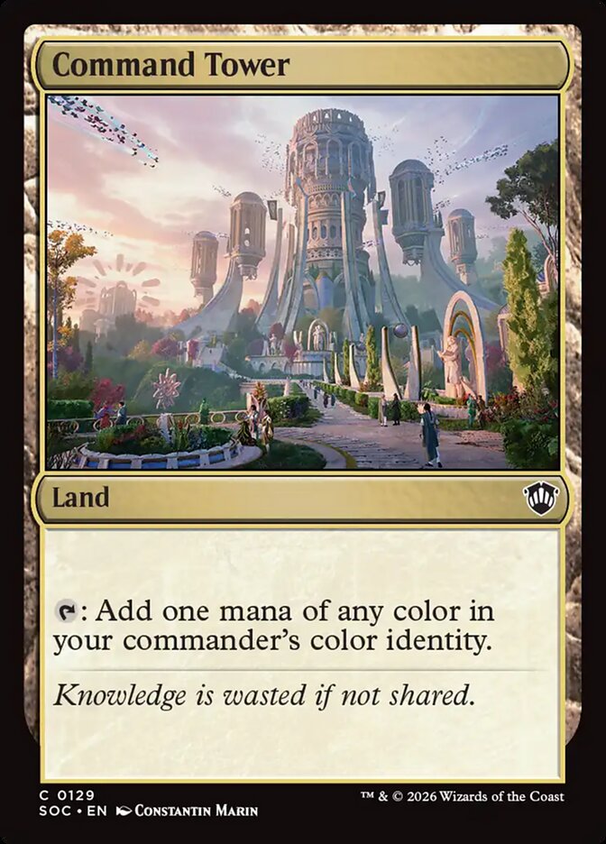 Command Tower – Secrets of Strixhaven Commander [SOC] – English – #129