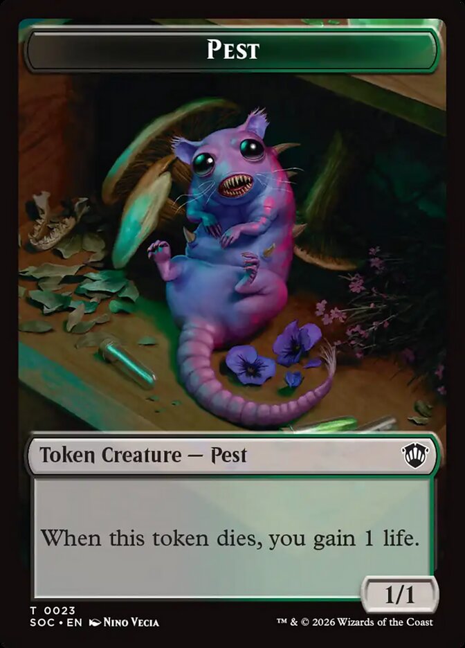 Pest – Secrets of Strixhaven Commander Tokens [TSOC] – English – #23