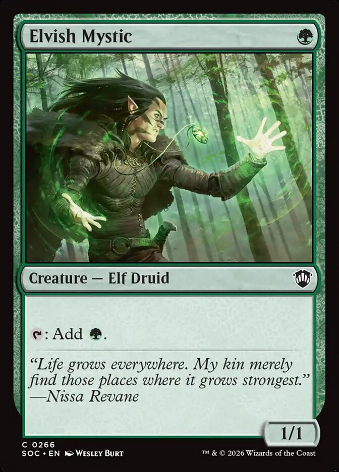 Elvish Mystic – Secrets of Strixhaven Commander [SOC] – English – #266