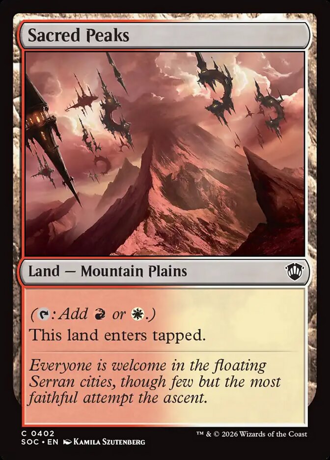 Sacred Peaks – Secrets of Strixhaven Commander [SOC] – English – #402